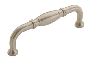 Amerock Cabinet Pull Satin Nickel 3-3/4 inch (96 mm) Center to Center Granby 1 Pack Drawer Pull Drawer Handle Cabinet Hardware