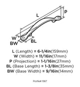 Amerock Cabinet Pull Weathered Nickel 3-3/4 inch (96 mm) Center to Center Inspirations 1 Pack Drawer Pull Drawer Handle Cabinet Hardware