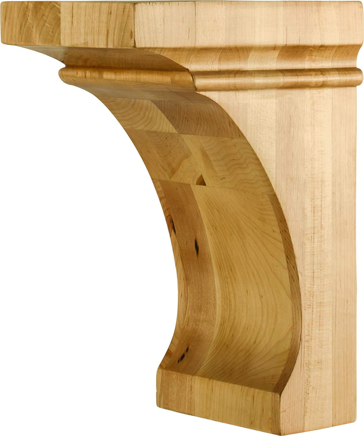 Hardware Resources COR44-2-RW 5" W x 7" D x 10" H Rubberwood Cove Corbel