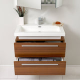 Fresca FVN8080TK Fresca Medio 32" Teak Modern Bathroom Vanity w/ Medicine Cabinet