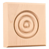 Hardware Resources ROS4POP 4" W x 1" D x 4" H Poplar Beveled Edge Rosette