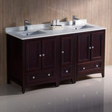 Fresca FCB20-241224AW-CWH-U Double Sink Cabinets with Sinks