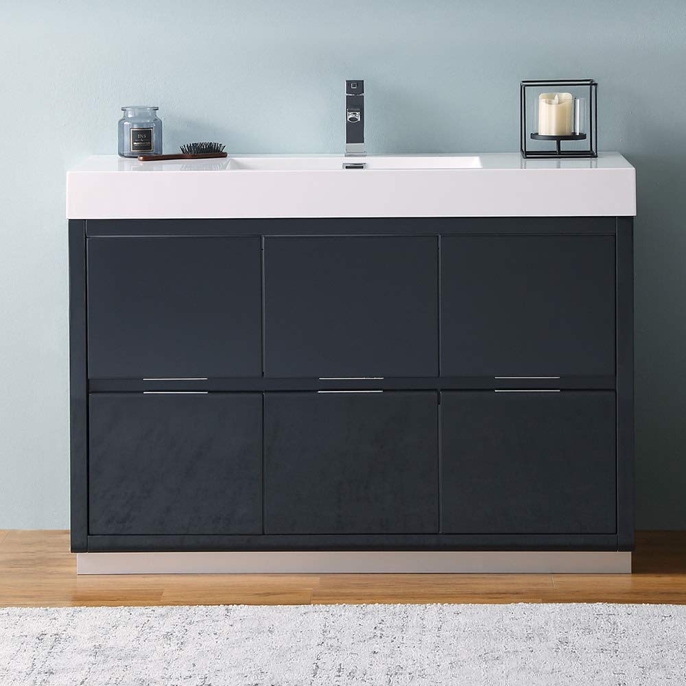 Fresca FCB8448GO-I Fresca Valencia 48" Gray Oak Free Standing Modern Bathroom Vanity