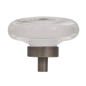Amerock Cabinet Knob Clear/Golden Champagne 1-3/4 inch (44 mm) Diameter Glacio 1 Pack Drawer Knob Cabinet Hardware