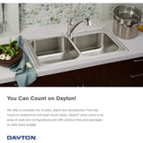 Elkay DXR33223 Dayton Equal Double Bowl Drop-in Stainless Steel Sink