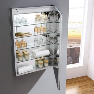 Fresca FMC022436-R Fresca Spazio 24" Wide x 36" Tall Bathroom Medicine Cabinet w/ LED Lighting & Defogger