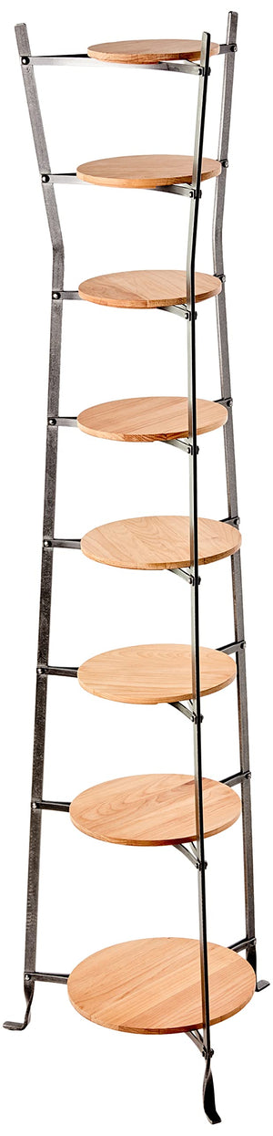 Enclume CWS8H HS WBRDS 8-Tier Gourmet Hourglass Stand w/ Alder Wood Shelves HS