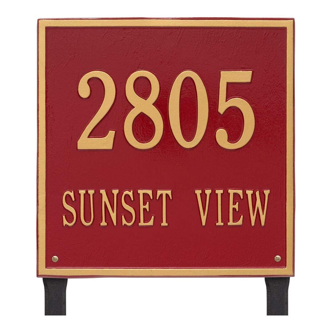 Whitehall 2120RG - Personalized Square Plaque - Estate - Lawn - 2 line