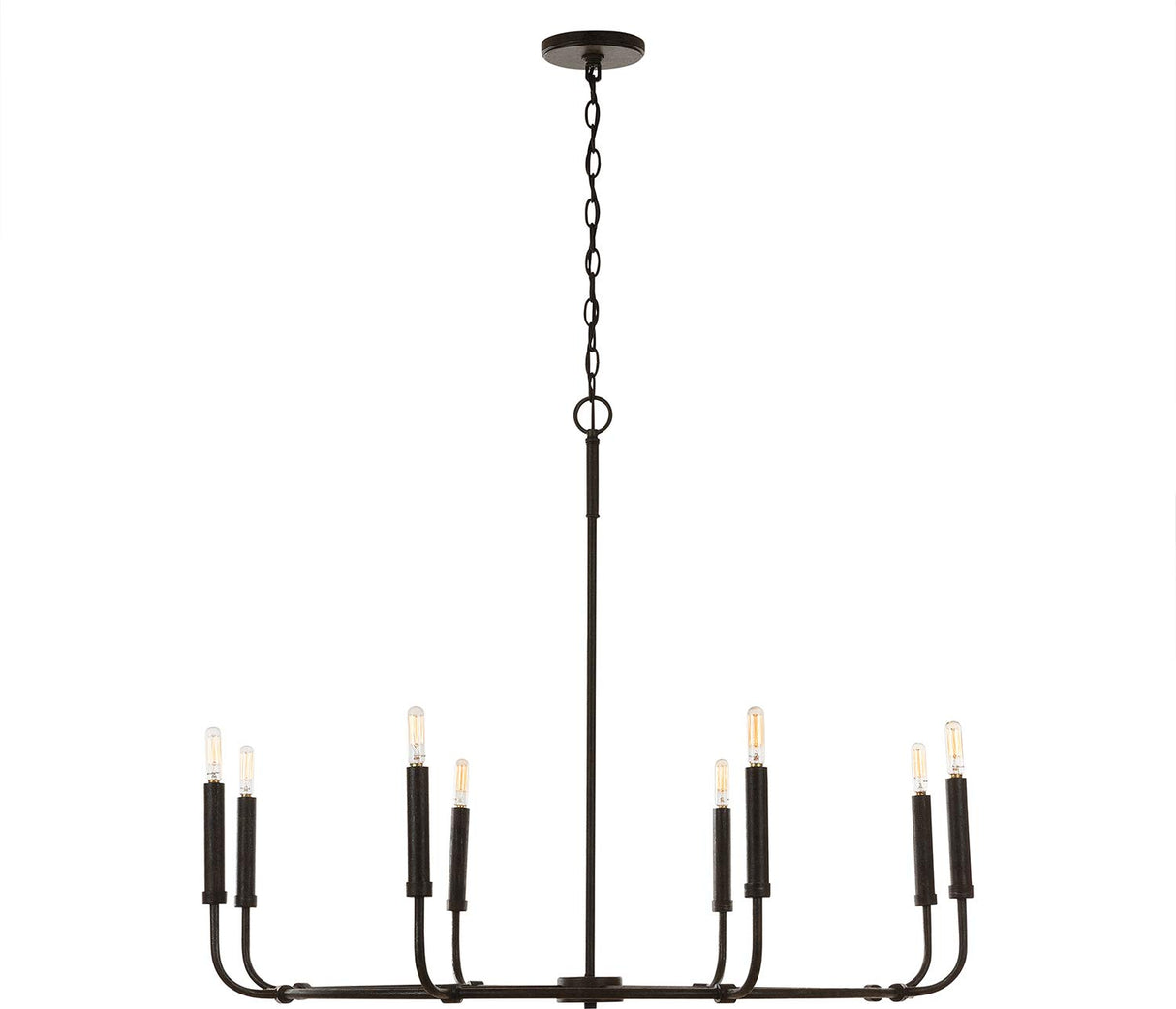 Capital Lighting 432882MI Colby 8 Light Chandelier Mineral Brown