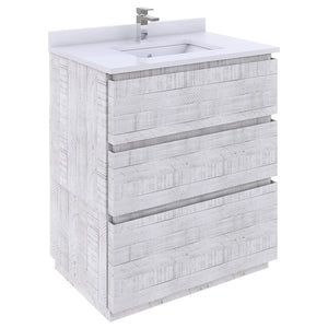 Fresca FCB3130RWH-FC Fresca Formosa 29" Floor Standing Modern Bathroom Cabinet in Rustic White