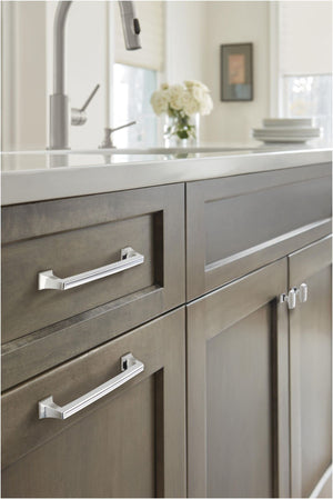 Amerock Cabinet Pull Polished Chrome 6-5/16 inch (160 mm) Center to Center Mulholland 1 Pack Drawer Pull Drawer Handle Cabinet Hardware