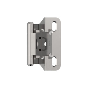 Amerock BPR756626 Cabinet Hinge 1/4 in (6 mm) Overlay Self Closing Partial Wrap Polished Chrome Kitchen Cabinet Door Hinge 1 Pair/2 Pack Functional Hardware