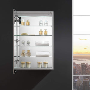 Fresca FMC012436-L Fresca Tiempo 24" Wide x 36" Tall Bathroom Medicine Cabinet w/ LED Lighting & Defogger