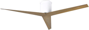 Matthews Fan EKH-WH-GA Eliza-H 3-blade ceiling mount paddle fan in Gloss White finish with gray ash ABS blades.