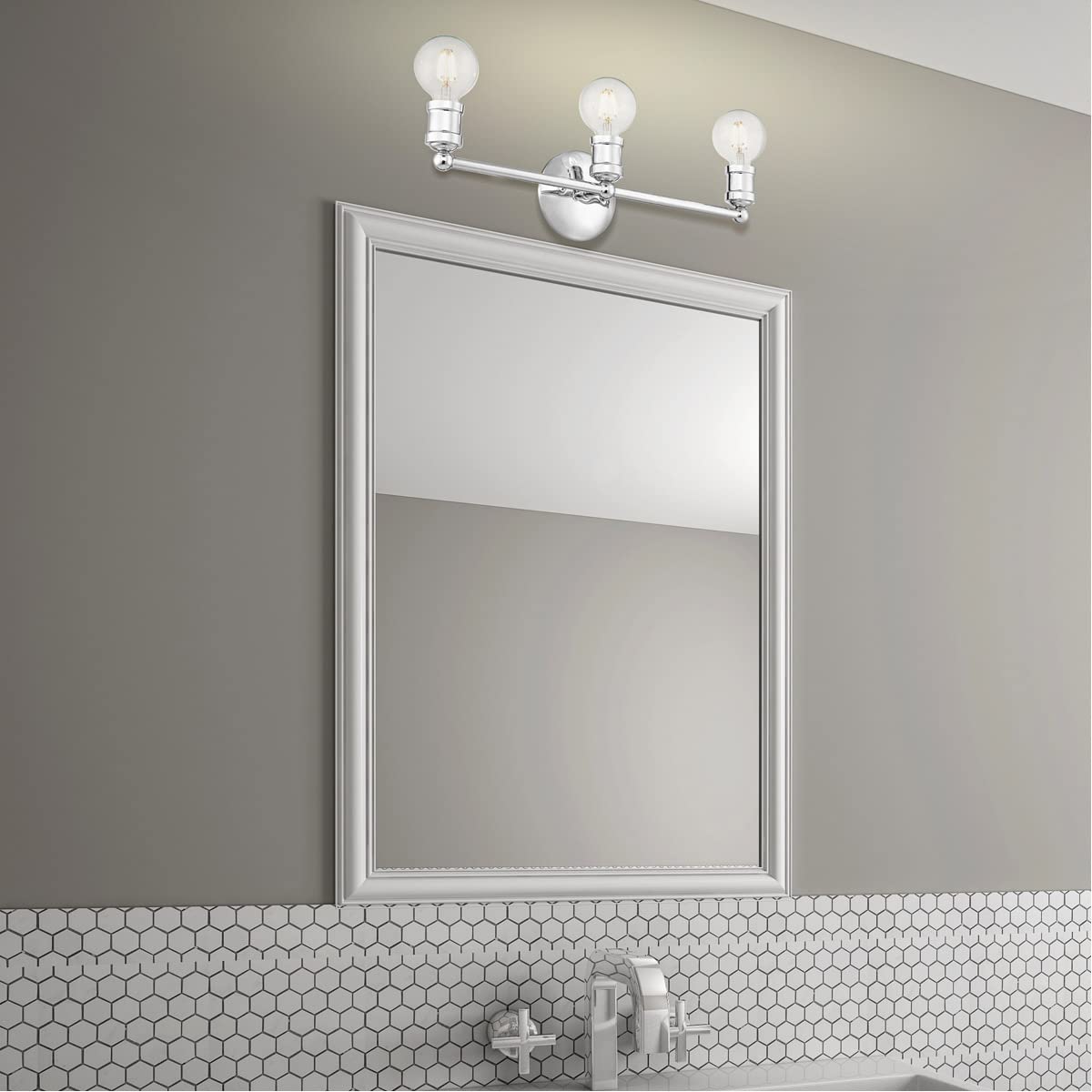 Livex Lighting 16713-05 3 Light Polished Chrome Bath Vanity