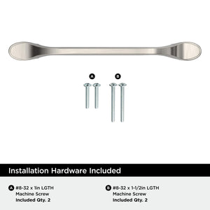 Amerock BP21937G10 Satin Nickel Cabinet Pull 5-1/16 inch (128mm) Center-to-Center Cabinet Hardware Ravino Furniture Hardware Drawer Pull
