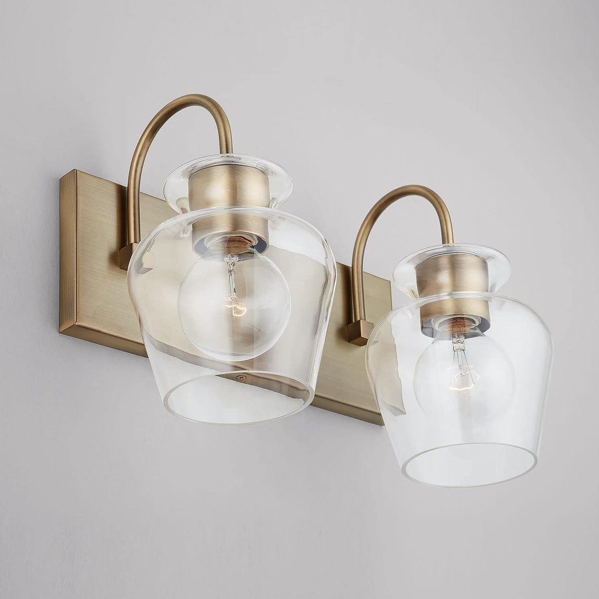 Capital Lighting 138121AD-490 Danes 2 Light Vanity Aged Brass