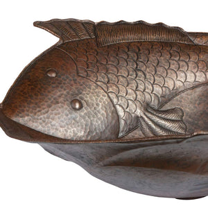 Premier Copper Products PV2FHDB 19-Inch Two Fish Vessel Hammered Copper Sink