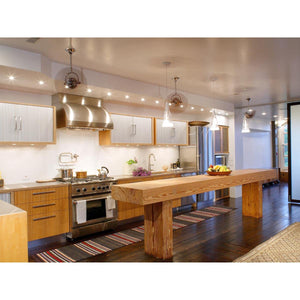 Matthews Fan BD-CR-WD-DAMP Bianca Direcional ceiling fan in Polished Chrome finish with solid sustainable mahogany wood blades for damp locations.