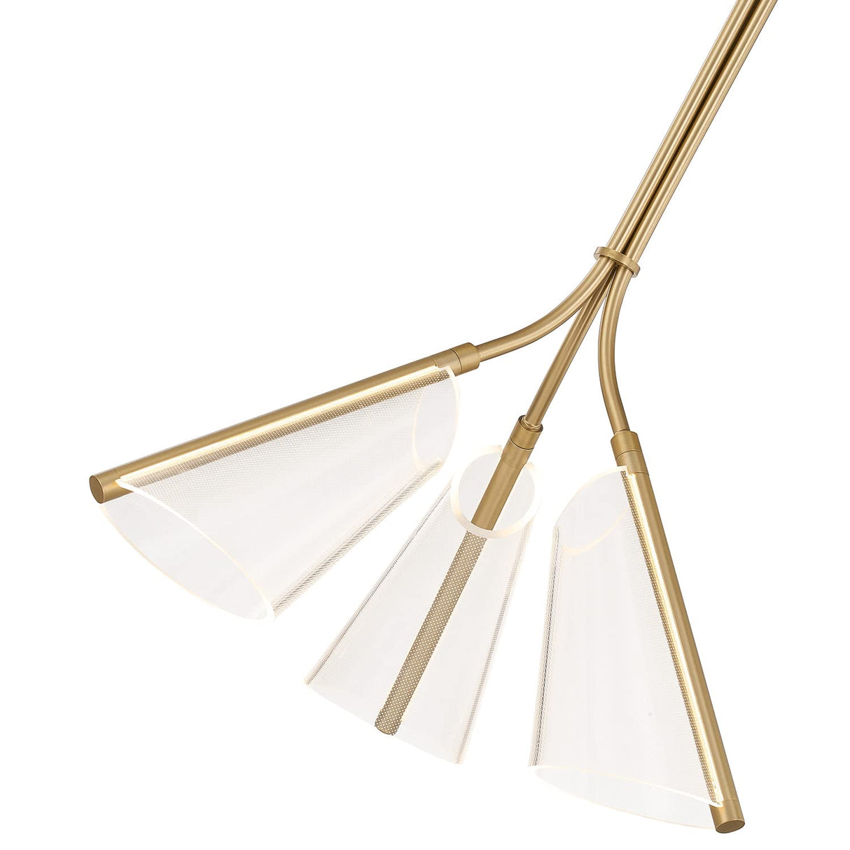 Kuzco PD62622-BG/LG MULBERRY 22" PD BRUSHED GOLD LIGHT GUIDE  44W LED 90 3000K DC LED
