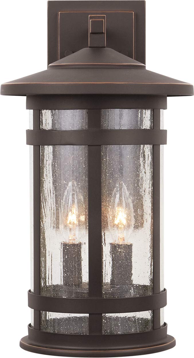 Capital Lighting 935521OZ Mission Hills 2 Light Outdoor Wall Lantern Oiled Bronze