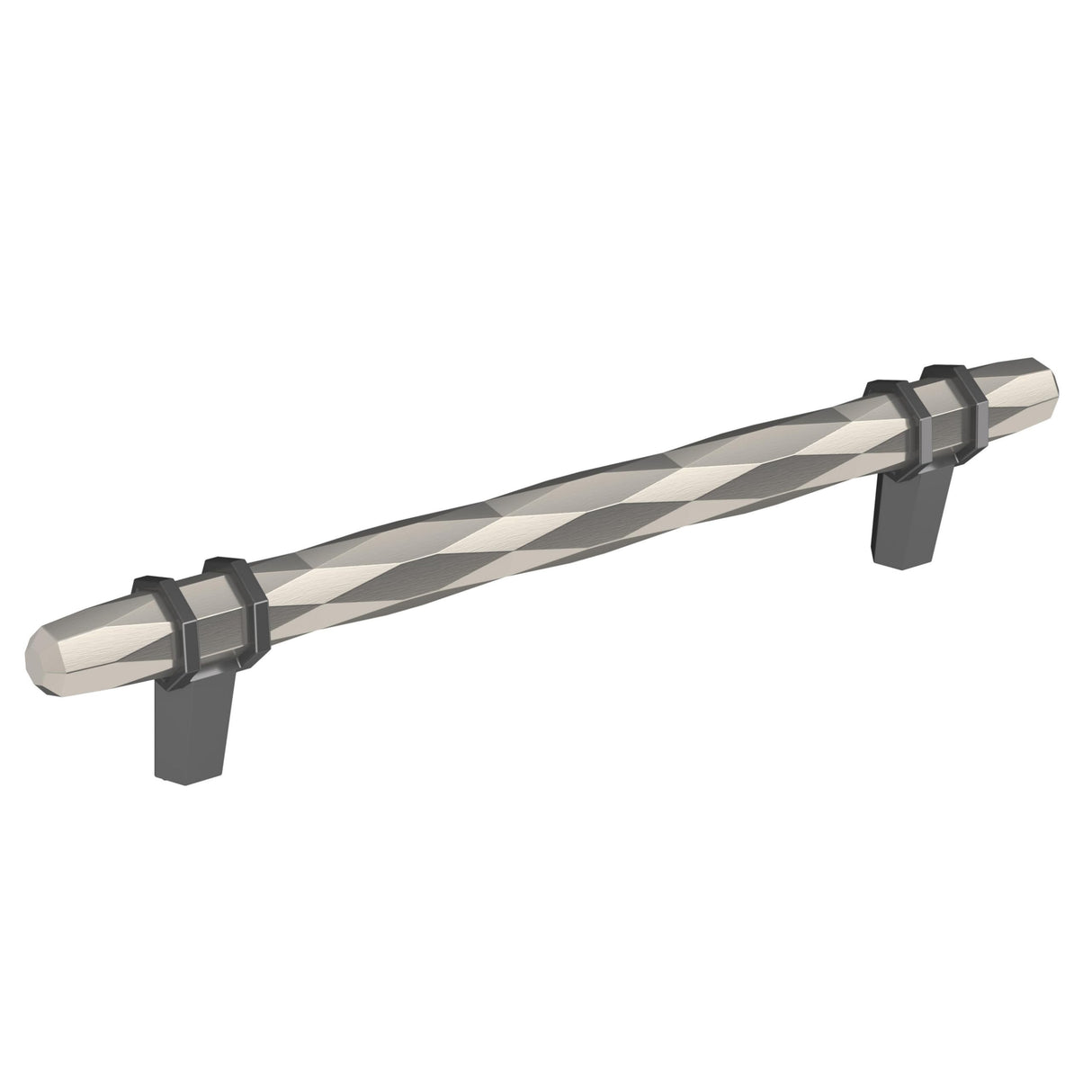 Amerock Cabinet Pull Polished Nickel/Black Chrome 6-5/16 inch (160 mm) Center-to-Center London 1 Pack Drawer Pull Drawer Handle Cabinet Hardware