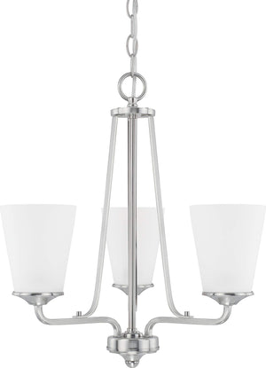 Capital Lighting 414131BN-331 Braylon 3 Light Chandelier Brushed Nickel