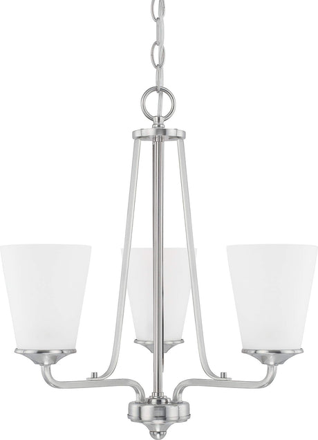 Capital Lighting 414131BN-331 Braylon 3 Light Chandelier Brushed Nickel