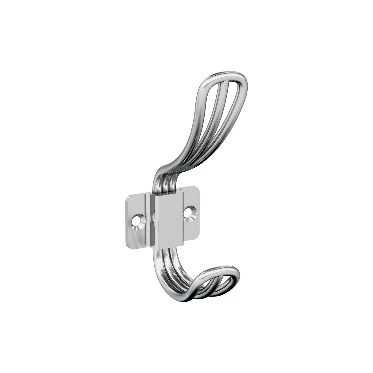 Amerock H3700626 Vinland Double Prong Decorative Wall Hook Polished Chrome Hook for Coats, Hats, Backpacks, Bags Hooks for Bathroom, Bedroom, Closet, Entryway, Laundry Room, Office