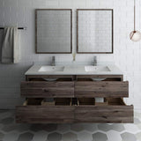 Fresca FVN31-241224ACA-FC Fresca Formosa 60" Floor Standing Double Sink Modern Bathroom Vanity w/ Mirrors