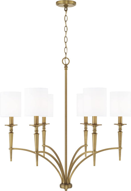 Capital Lighting 442601AD-701 Abbie 12 Light Chandelier Aged Brass