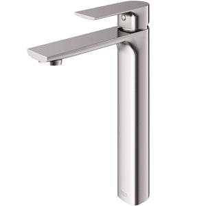 VIGO Norfolk 10.75 inch H Single Hole Single Handle Bathroom Faucet in Brushed Nickel - Vessel Sink Faucet VG03027BN_New