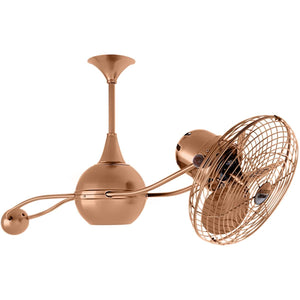 Matthews Fan B2K-BRCP-MTL Brisa 360° counterweight rotational ceiling fan in Brushed Copper finish with metal blades.