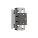 Amerock BPR756526 Cabinet Hinge 3/8 in (10 mm) Inset Self Closing Partial Wrap Polished Chrome Kitchen Cabinet Door Hinge 1 Pair/2 Pack Functional Hardware