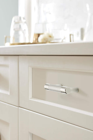 Amerock Cabinet Pull Polished Nickel/Stainless Steel 3inch & 3-3/4 inch (76mm & 96 mm) Center to Center Esquire 1 Pack Drawer Pull Drawer Handle Cabinet Hardware