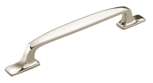 Amerock Cabinet Pull Polished Nickel 6-5/16 inch (160 mm) Center to Center Highland Ridge 1 Pack Drawer Pull Drawer Handle Cabinet Hardware