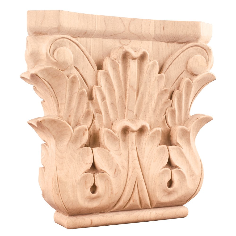 Hardware Resources CAP4CH 8" W x 1-3/4" D x 8" H Cherry Acanthus Capital