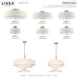 Livex Lighting 2 Light Brushed Nickel Semi-Flush, 11 x 11 x 8.25