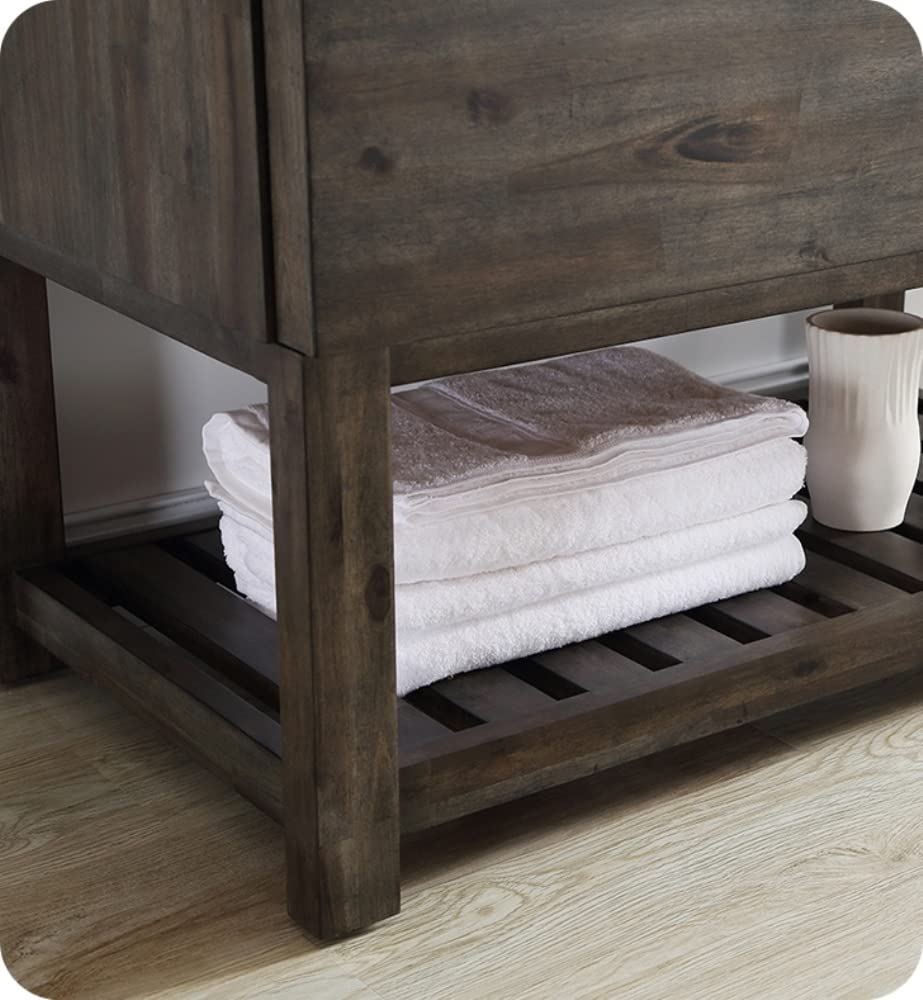 Fresca FVN3130ACA-FS Fresca Formosa 30" Floor Standing Modern Bathroom Vanity w/ Open Bottom & Mirror