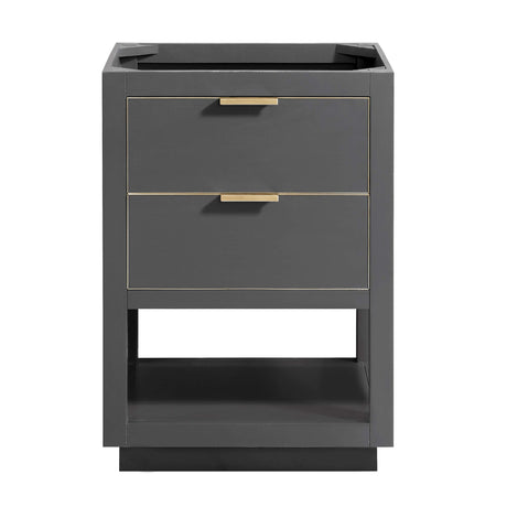 Avanity Allie 24 in. Vanity Only in Twilight Gray with Gold Trim