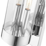 Livex Lighting 20722-05 Hillcrest - Two Light Outdoor Wall Lantern, Polished Chrome Finish with Clear Glass