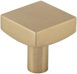 Jeffrey Alexander 845DBAC 1-1/8" Overall Length Brushed Oil Rubbed Bronze Square Dominique Cabinet Knob