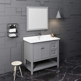 Fresca FVN2340GR Fresca Manchester 42" Gray Traditional Bathroom Vanity w/ Mirror