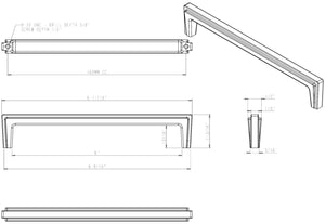 Jeffrey Alexander 259-160SN 160 mm Center-to-Center Satin Nickel Lexa Cabinet Pull