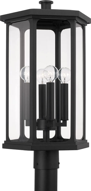 Capital Lighting 946643BK Walton 4 Light Outdoor Post Lantern Black