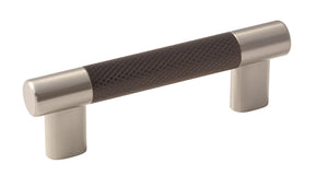 Amerock Cabinet Pull Satin Nickel/Oil-Rubbed Bronze 3inch & 3-3/4 inch (76mm & 96 mm) Center to Center Esquire 1 Pack Drawer Pull Drawer Handle Cabinet Hardware