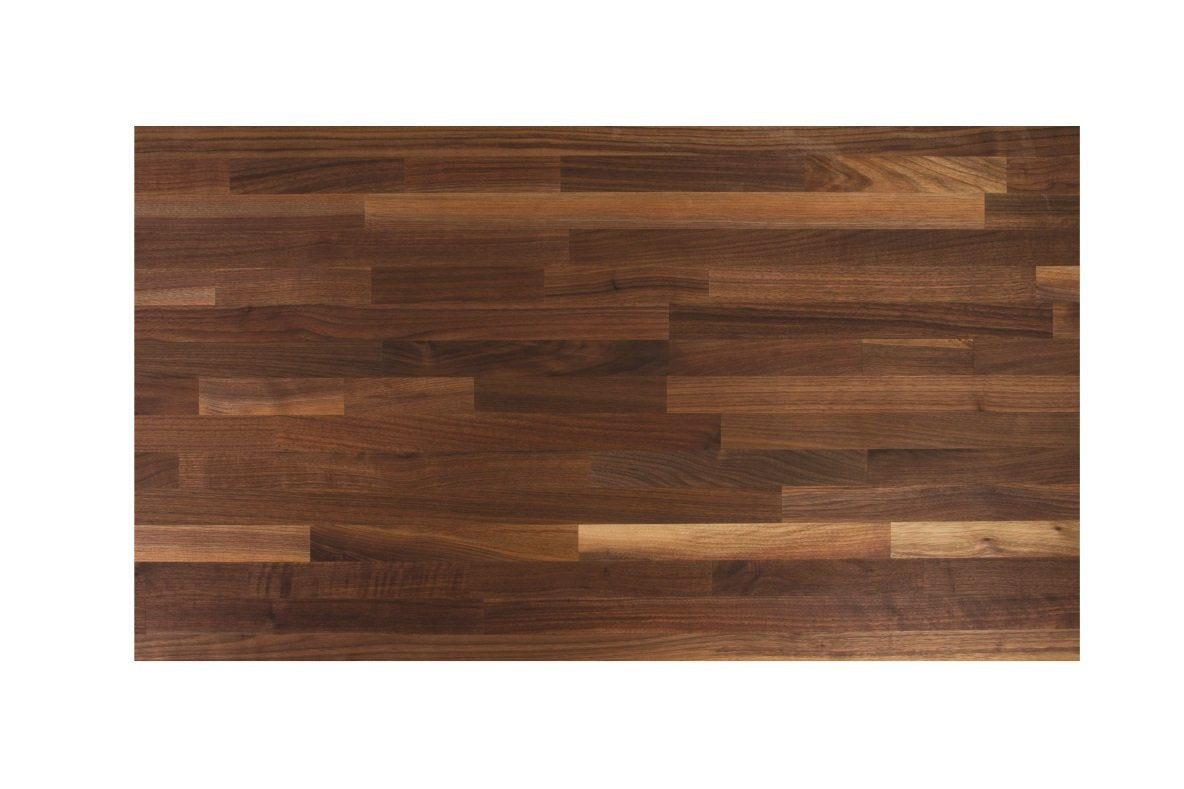 John Boos WALKCT-BL10942-V Blended Walnut Butcher Block Countertop - 1-1/2" Thick, 109"L x 42"W, Varnique Semi-Gloss