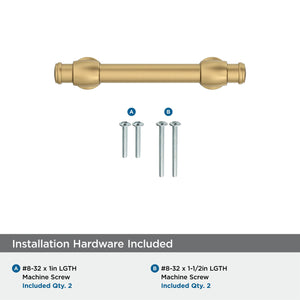 Amerock BP36770CZ Champagne Bronze Cabinet Pull 3 in (76 mm) Center-to-Center Cabinet Handle Winsome Drawer Pull Kitchen Cabinet Handle Furniture Hardware