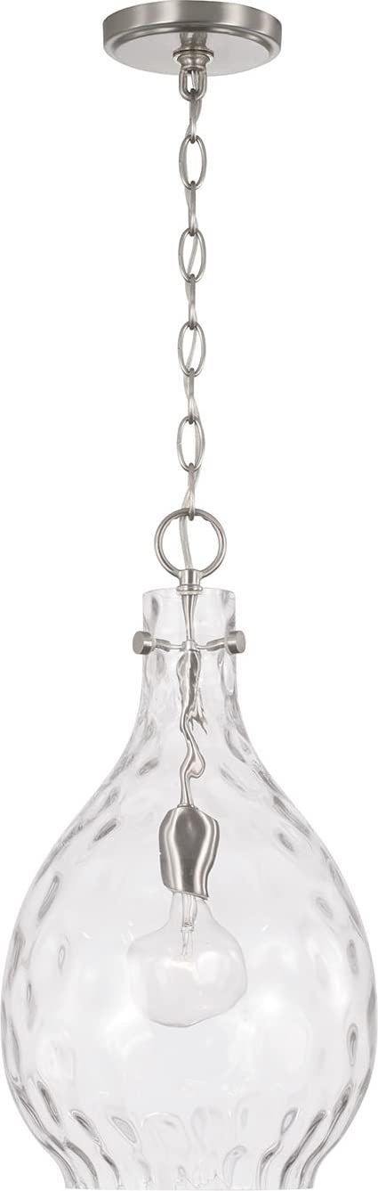 Capital Lighting 349012BN Brentwood 1 Light Pendant Brushed Nickel
