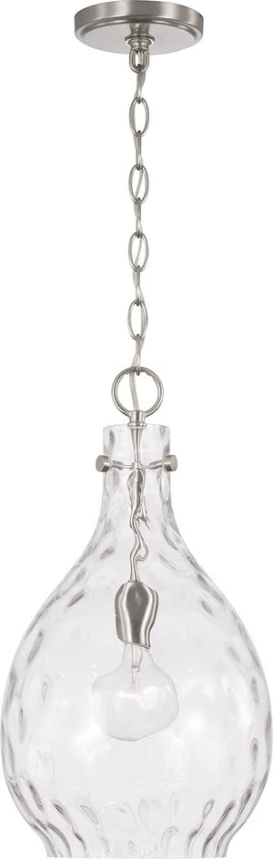 Capital Lighting 349012BN Brentwood 1 Light Pendant Brushed Nickel